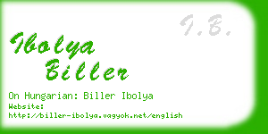 ibolya biller business card